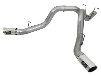 AFE Large Bore-HD 4in 409-SS DPF-Back Exhaust w/Dual Polished Tips - 49-44086-P