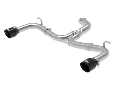 AFE MACH Force-Xp 3in to 2-1/2in Stainless Steel Axle-Back Black - 49-36417-B