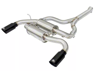 AFE MACHForce XP SS-304 Black Tip 2.5in Dia Axle Back - 49-36325-B