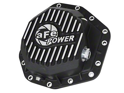 AFE Pro Ser Rear Diff Cover Black w/Mach Fins - 46-70352