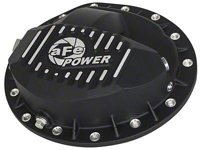 AFE Pro Series Rear Differential Cover Black w/Machined Fins - 46-70362