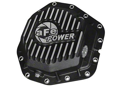 AFE Rear Diff Cover Black w/Machined Fins 17 Ford - 46-70382