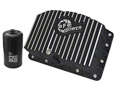 AFE Pro Series Engine Oil Pan Black w/Machined Fins; 11-16 - 46-70322