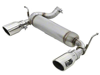 AFE Rebel Series 2.5in 409 SS Axle-Back Exhaust w/Polished Tips - 49-48061-P