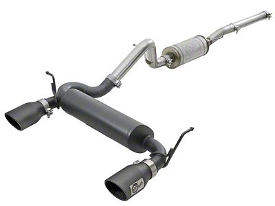 AFE Rebel Series 2.5in 409 SS Cat-Back Exhaust w/ Black - 49-48062-B