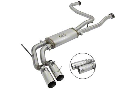 AFE Rebel Series 3in SS Cat-Back Exhaust System w/ Polished - 49-46124-P