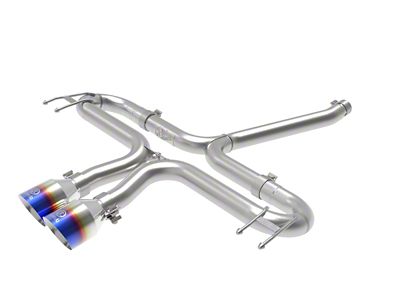 AFE Takeda 2-1/2in 304 SS Axle-Back Exhaust w/Blue Flame Tips - 49-36625-L