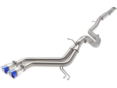 AFE Takeda 2-1/2in to 3in SS-304 Cat-Back Exhaust w/ Blue - 49-37018-L