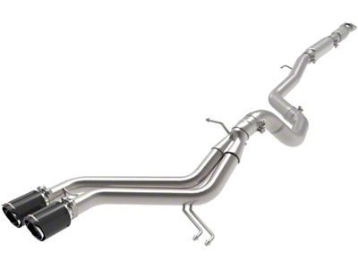 AFE Takeda 2-1/2in to 3in SS-304 Cat-Back Exhaust w/ C/F - 49-37018-C
