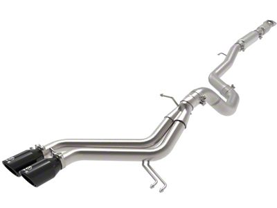 AFE Takeda 2-1/2in to 3in SS-304 Cat-Back Exhausts w/ Black - 49-37018-B