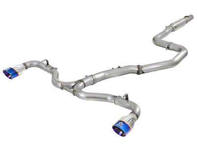AFE Takeda 304SS Cat-Back Exhaust w/Blue Flame Tips 2018 Hyundai - 49-37003-1L