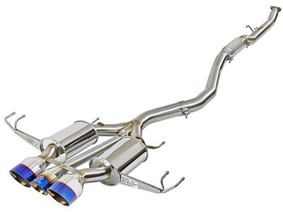 AFE Takeda 3in 304 SS Cat-Back Exhaust w/ Blue Flame - 49-36616-L