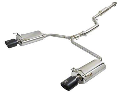 AFE Takeda Exhaust 304SS Dual Cat-Back w/ Black Tips 13-17 - 49-36605-B