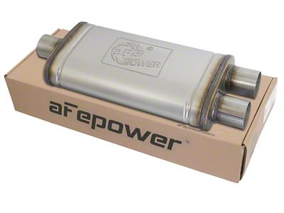 AFE MACHForce XP SS Muffler 2.5in Center Inlet / 2.5in - 49M00009