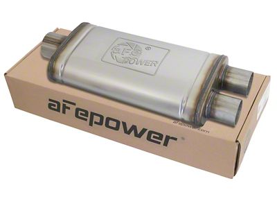 AFE MACHForce XP SS Muffler 3in Center Inlet / 2.5in - 49M00018