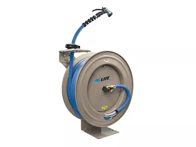 AG-Lite Heavy Duty 18-Gauge Retractable Reel with Rubber 5/8-Inch x 50-Foot Water Hose