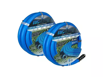 AG-Lite Premium Rubber Water Lead In Hose; 1-Inch x 15-Foot; 2-Pack