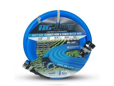 AG-Lite Rubber Water Hose Assembly; 1/2-Inch x 15-Foot