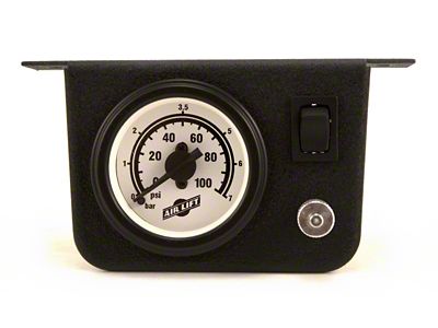 Air Lift Single Needle Gauge W/ 2in Lighted Panel - 26156