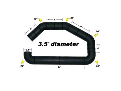 Airaid U-Build-It - 3.5in Intake Tube - 100-350