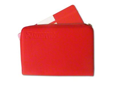 Akrapovic Leather Zip Notebook M red - 800939