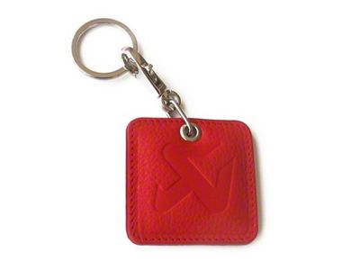 Akrapovic Square Leather Keychain - red - 800947
