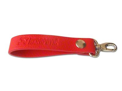 Akrapovic Leather Loop Keychain - red