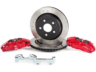 Alcon 2007+ Jeep JK-JL 330x22mm Rotors 4-Piston Red Calipers Rear - BKR5059D12