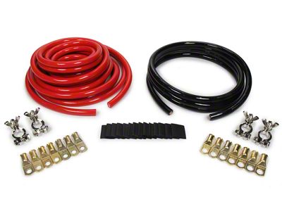 Allstar Performance Battery Cable Kit; 2-Gauge; 2 Battery; Red and Black Cables (Universal; Some Adaptation May Be Required)