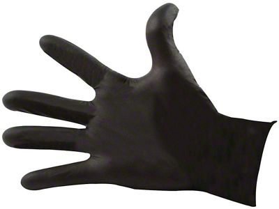 Allstar Performance Black Nitrile Gloves; Large; 100-Count