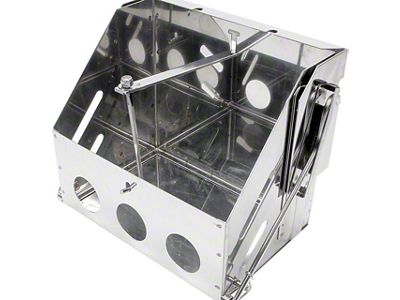 Allstar Performance Drop-Out Battery Box; Stainless Steel; 10.50-Inch x 7-Inch x 9.50-Inch (Universal; Some Adaptation May Be Required)