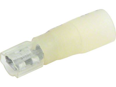 Allstar Performance Heat Shrink Blade Terminal; 12-10 Gauge; Female 1/4-Inch; 10-Pack