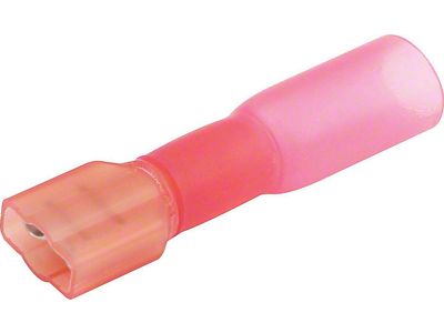 Allstar Performance Heat Shrink Blade Terminal; 22-18 Gauge; Female 1/4-Inch; 10-Pack