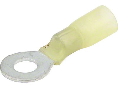 Allstar Performance Heat Shrink Ring Terminal; 12-10 Gauge; 1/4-Inch Hole; 10-Pack