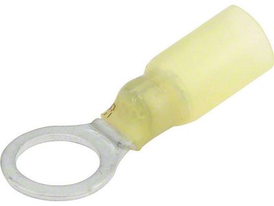 Allstar Performance Heat Shrink Ring Terminal; 12-10 Gauge; 3/8-Inch Hole; 10-Pack