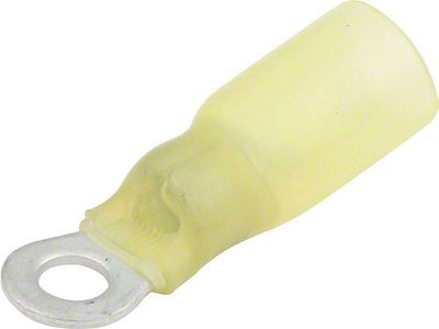 Allstar Performance Heat Shrink Ring Terminal; 12-10 Gauge; No. 8 Hole; 10-Pack