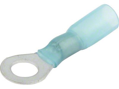 Allstar Performance Heat Shrink Ring Terminal; 16-14 Gauge; 1/4-Inch Hole; 10-Pack