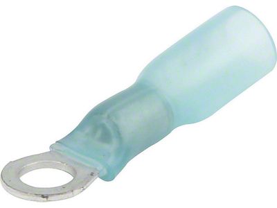 Allstar Performance Heat Shrink Ring Terminal; 16-14 Gauge; No. 10 Hole; 10-Pack