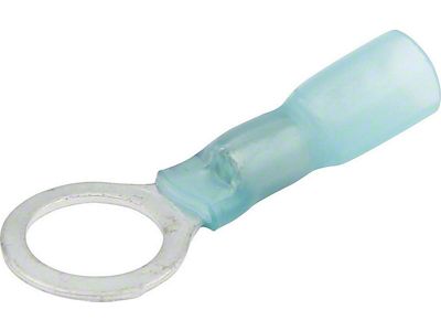 Allstar Performance Heat Shrink Ring Terminal; 16-14 Gauge; 3/8-Inch Hole; 10-Pack
