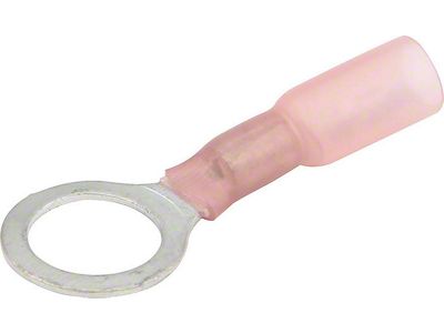 Allstar Performance Heat Shrink Ring Terminal; 22-18 Gauge; 3/8-Inch Hole; 10-Pack