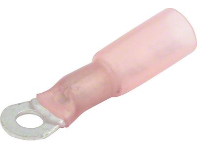 Allstar Performance Heat Shrink Ring Terminal; 22-18 Gauge; No. 6 Hole; 10-Pack