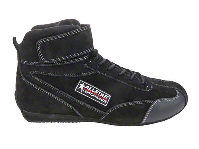 Allstar Performance Mid-Top Pro Series Driving Shoes; SFI 3.3/5; Black