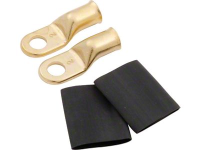 Allstar Performance Ring Terminals; 2-Gauge; 5/16-Inch Hole; 2-pack