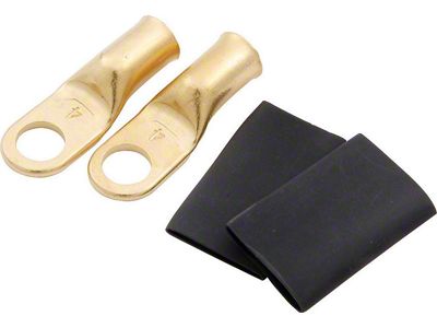 Allstar Performance Ring Terminals; 4-Gauge; 3/8-Inch Hole; 2-pack