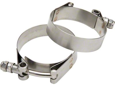 Allstar Performance T-Bolt Band Clamps; 1-1/2 to 1-3/4-Inch; 2-Pack