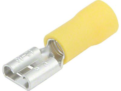 Allstar Performance Vinyl Insulated Blade Terminal; 12-10 Gauge; Female 1/4-Inch