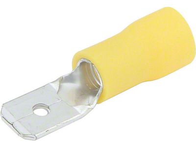 Allstar Performance Vinyl Insulated Blade Terminal; 12-10 Gauge; Male 1/4-Inch