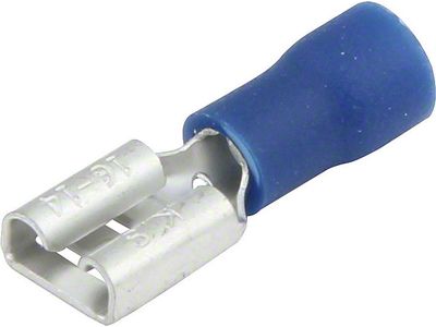 Allstar Performance Vinyl Insulated Blade Terminal; 16-14 Gauge; Female 1/4-Inch; 10-Pack