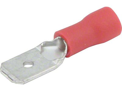 Allstar Performance Vinyl Insulated Blade Terminal; 22-18 Gauge; Male 1/4-Inch; 20-Pack