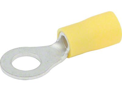 Allstar Performance Vinyl Insulated Ring Terminal; 12-10 Gauge; 1/4-Inch Hole; 20-Pack